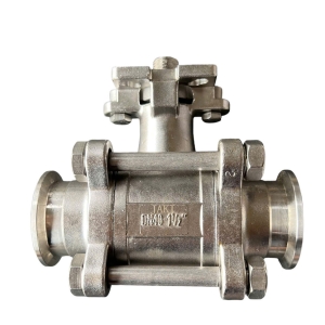 VAN BI 3PC INOX 316 VI SINH NỐI CLAMP CÓ ĐẾ